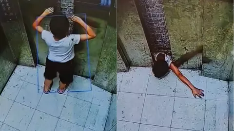 小孩电梯自救后续